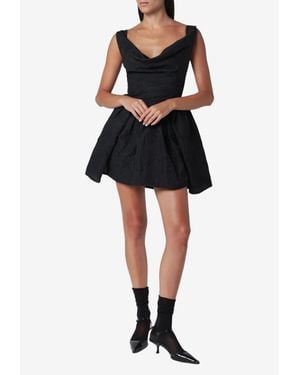 Vivienne Westwood Cowl-Neck Mini Jacquard Dress - Black