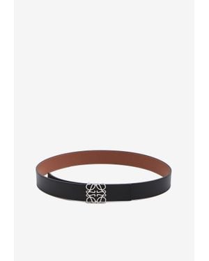 Loewe Reversible Anagram Leather Belt - White