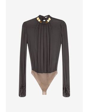 Elisabetta Franchi High-Neck Bodysuit - Black