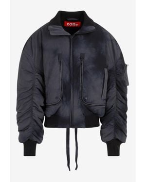 032c Turbulence Drop Zone Bomber Jacket - Black