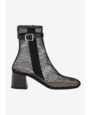 Alaïa 55 Mesh Ankle Boots - Black
