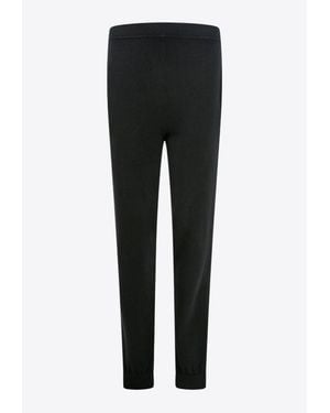Saint Laurent Cashmere Slim Elastic-Waistband Pants - Black