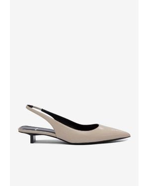 Pierre Hardy Slingback Leather Pumps - White