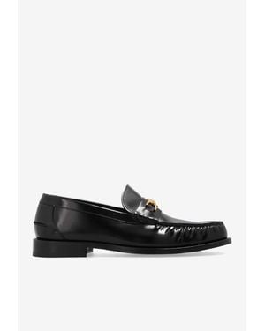 Versace Medusa '95 Polished Leather Loafers - Black