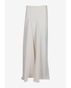 P.A.R.O.S.H. Flared Midi Skirt - White