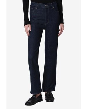 FRAME Le Sleek High-Rise Straight Jeans - Blue
