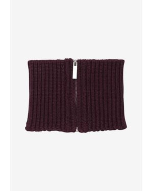Sa Su Phi Zip-Up Cashmere Scarf - Purple