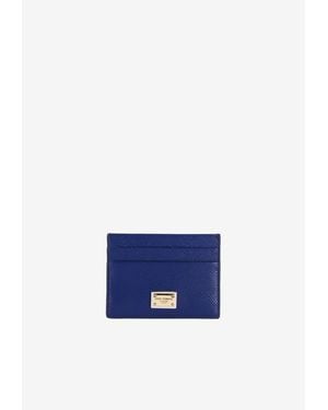 Dolce & Gabbana Logo Plaque Cardholder - Blue