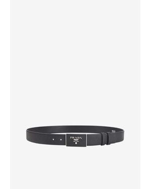 Prada Saffiano Leather Belt - White