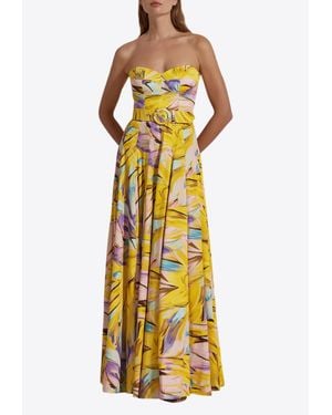 Dahlia Bianca Blanche Floral Maxi Dress - Yellow