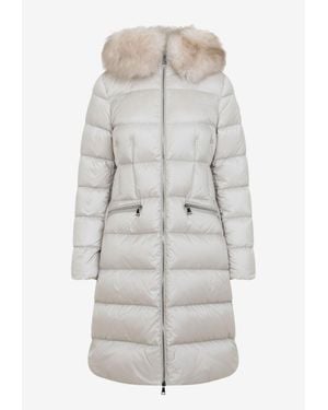 Moncler Boedic Long Hooded Parka - Gray