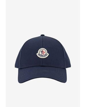 Moncler Logo Embroidered Baseball Cap - Blue