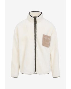 Marni Zip-Up Shearling Jacket - Natural