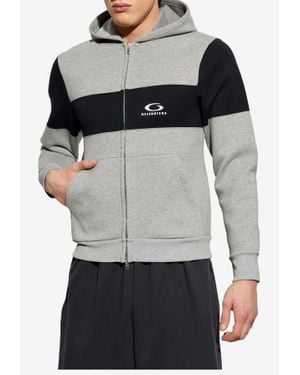 Balenciaga Loop Sports Zip-Up Hoodie - Gray