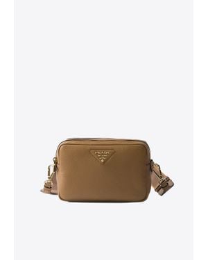 Prada Small Leather Crossbody Bag - Brown