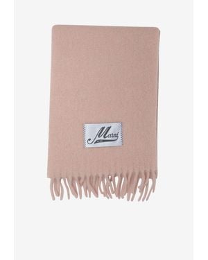 Marni Alpaca-Blend Ribbed Scarf - Pink