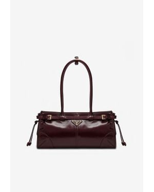Prada Medium Bonnie Leather Shoulder Bag - White