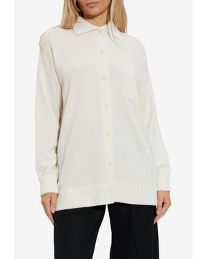 Max Mara Bull Ribbed Cardigan - White