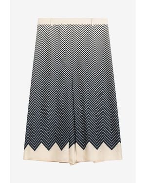 Valentino Ivory Silk Skirt - Grey