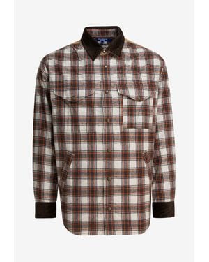 Junya Watanabe Check Overshirt Jacket - Brown