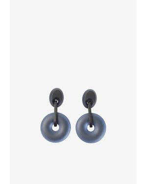 Giorgio Armani Resin Discs Drop Earrings - Blue