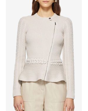 Jonathan Simkhai Signature Andi Peplum Jacket - Natural