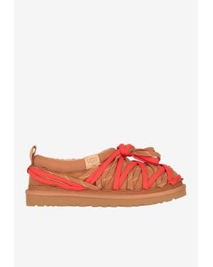 UGG Tasman Lace Suede Slippers - Red