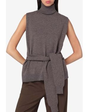 Rohe Double-Layer Mélange Knit Top - Grey