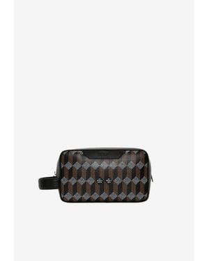 AU DEPART Square 20 Monogram Pouch Bag - White