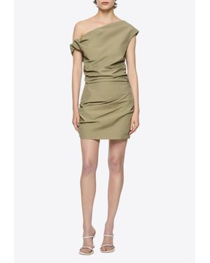 Paris Georgia Basics Remmy One-Shoulder Mini Dress - Green