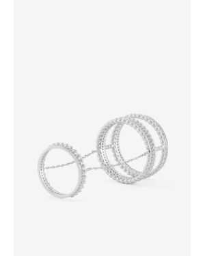 Djihan Diamond Double Ring - White