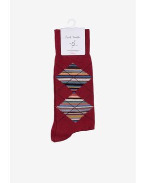 Paul Smith Argyle-Pattern Socks - Red