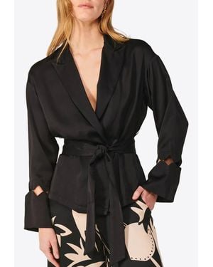 Poupette June Belted Jacket - Black