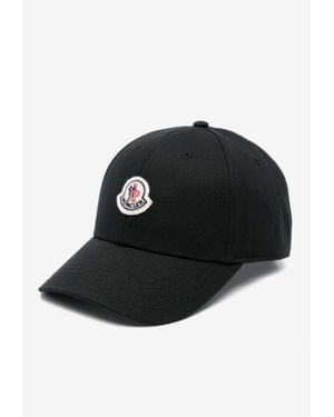 Moncler Logo-Embroidered Baseball Cap - Black
