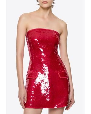 Paris Georgia Basics Mermaid Sequin Mini Dress - Red