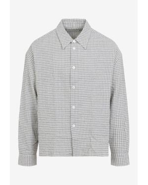 Studio Nicholson Nostra Checked Shirt - Gray