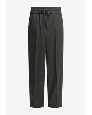 Ami Paris Straight-Leg Tailored Pants - Grey