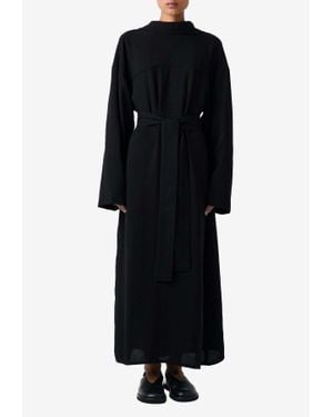 Studio Nicholson Reva Belted Midi Dress - Black