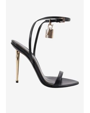 Tom Ford Padlock 105 Leather Sandals - Black