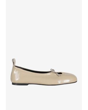 Alohas Rosalind Leather Ballet Flats - White
