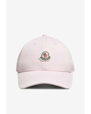 Moncler Logo-Embroidered Baseball Cap - Pink