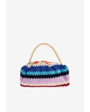 Missoni Zigzag Ruched Shoulder Bag - Blue