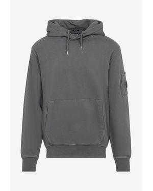 C.P. Company Steen Lens Hooded Sweatshirt - Grey