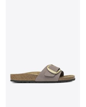 Birkenstock Madrid Big Buckle Leather Sandals - White