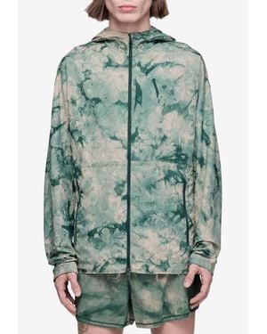 Y-3 Aop Running Printed Zip-Up Track Jacket - Green