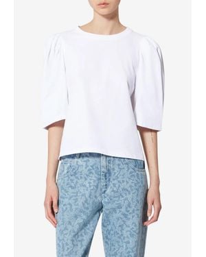 Isabel Marant Maeliss Balloon-Sleeved Blouse - White