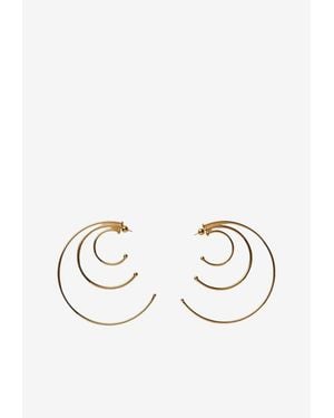 Panconesi Large Pierced Solar Hoop Earrings - White