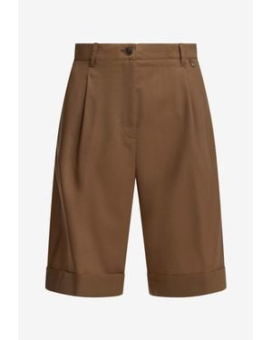 Herno Wool Tailored Shorts - Brown