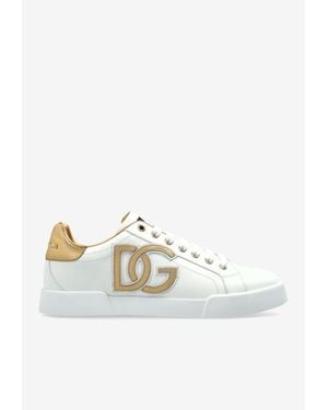 Dolce & Gabbana Portofino Low-Top Sneakers - White