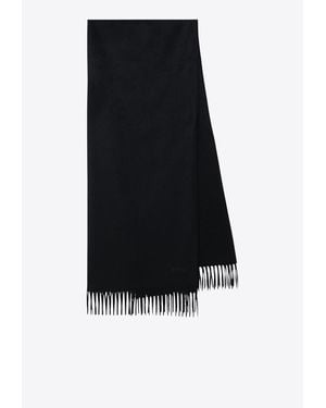 Max Mara Cashmere Fringed Scarf - Black